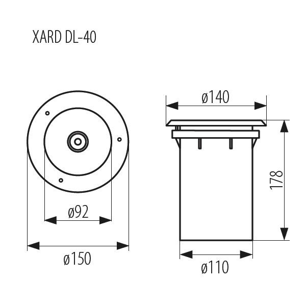 Встраиваемый светильник уличный Xard Dl 7195 Kanlux