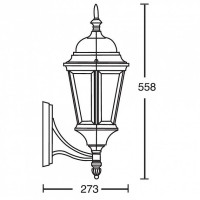 Настенный фонарь уличный  91401L Bl Oasis Light