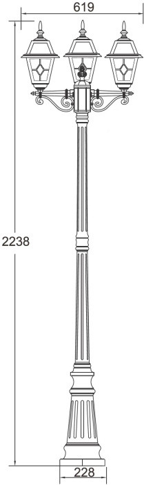 Наземный фонарь FARO 91109B Bl Oasis Light