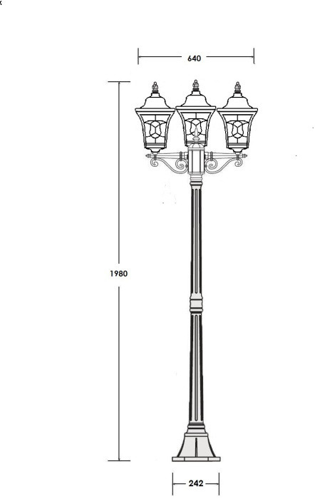 Наземный фонарь VENECIA 2L 91808LB Bl Oasis Light