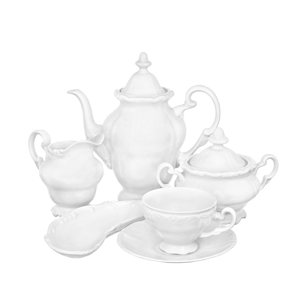 Сервиз чайный Weimar Porzellan на 6 персон "Недекорированный", 16 предметов