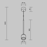Уличный светильник подвесной Apex O491PL-L6B3K Maytoni