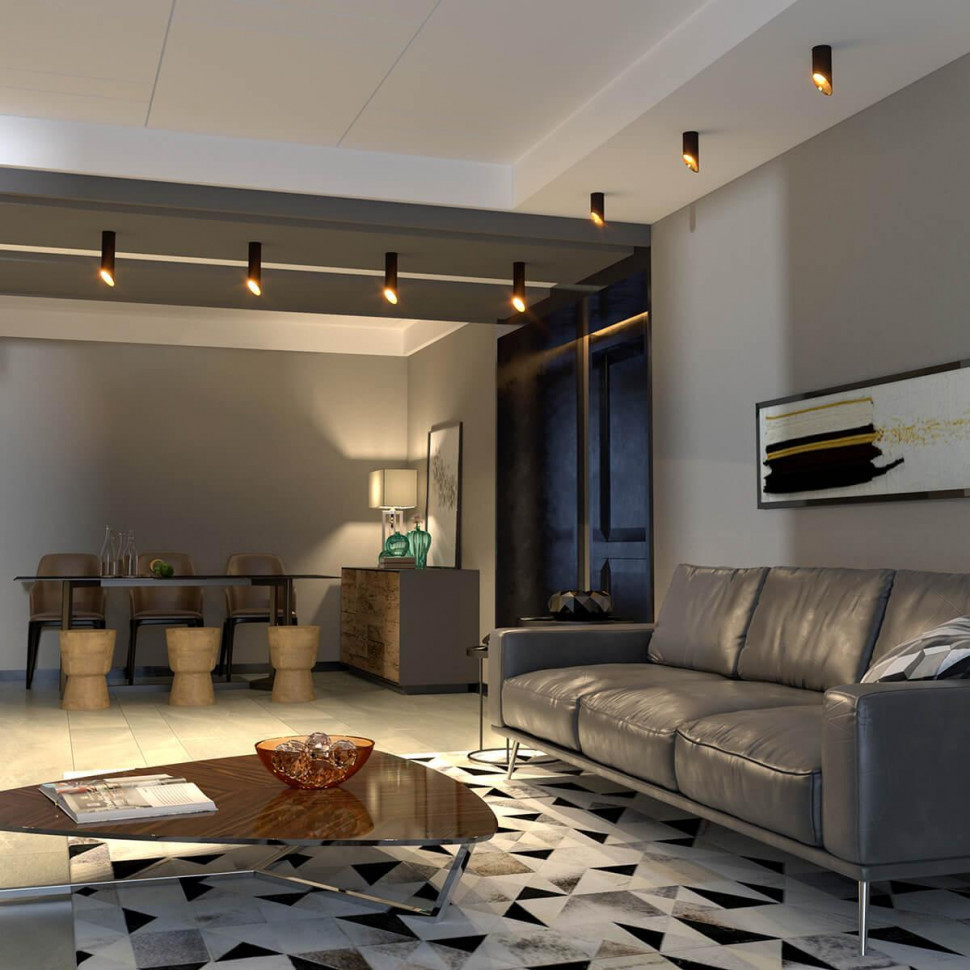 Потолочный светильник Elektrostandard DLN115 GU10 черный/золото a050122