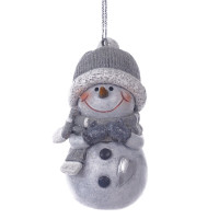 Фигурка декоративная подвесная "Снеговик", L4,5 W4,5 H8,5 см, 2в.