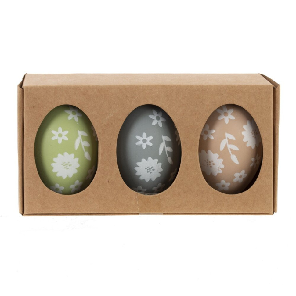 Набор из 3-х изделий декоративных подвесных "Яйцо" (4*6), L13 W7 H4 см