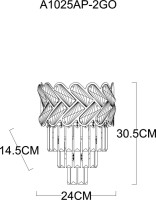 Настенный светильник Aisha A1025AP-2GO Arte Lamp
