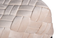 Пуф из плетеного велюра бежевый Пуф из плетеного велюра бежевый