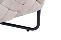 Пуф из плетеного велюра бежевый Пуф из плетеного велюра бежевый