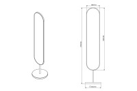 Зеркало напольное овальное в черной раме