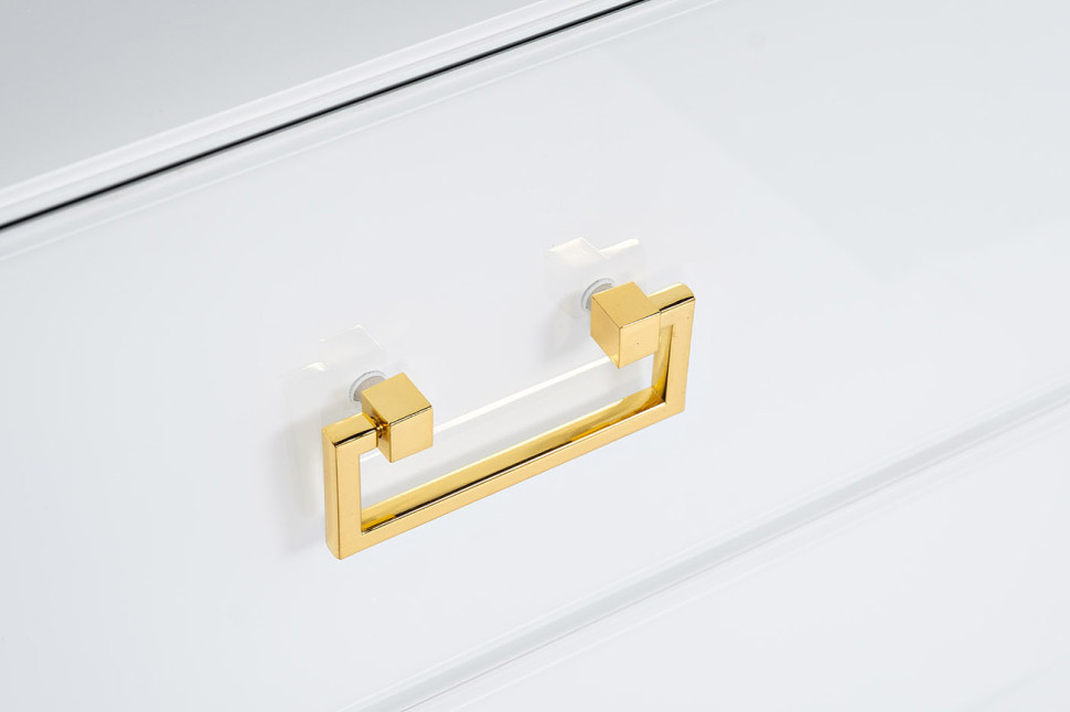 Тумбочка белая с двумя ящиками