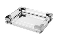 Поднос прямоугольный зеркальный/серебро Поднос прямоугольный зеркальный/серебро