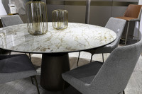 Стол обеденный раскладной круглый керамический