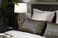 Комплект из 2х наволочек "Тропики" 50х70см золото/черный