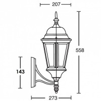 Настенный фонарь уличный  91401L Gb Oasis Light