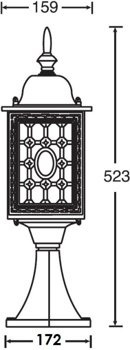 Наземный фонарь LONDON S 64804S Bl Oasis Light