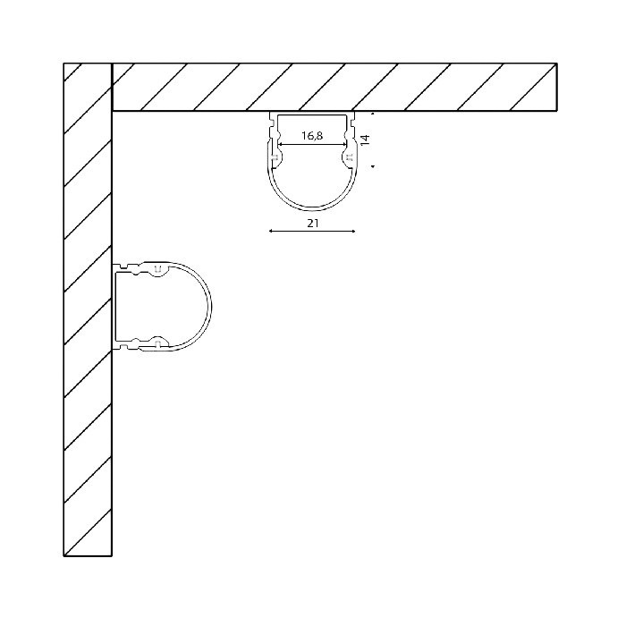 Профиль для светодиодной ленты SF-2121-RD SWG
