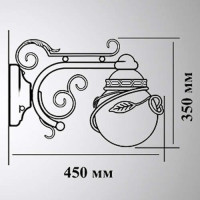 Настенный фонарь уличный Галактика 31-002-ЧЗ Кузнечное дело Настенный фонарь уличный Галактика 31-002-ЧЗ Кузнечное дело