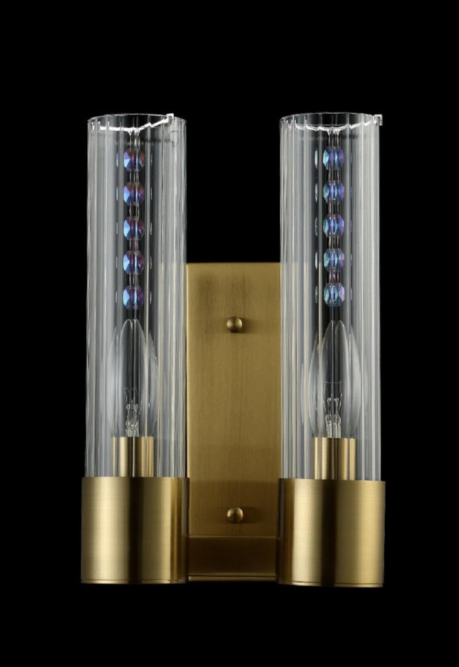Бра Crystal Lux OTONO AP2 BRASS/TRANSPARENTE