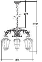 Уличный светильник подвесной PORTO 86170/6 16 Gb Oasis Light