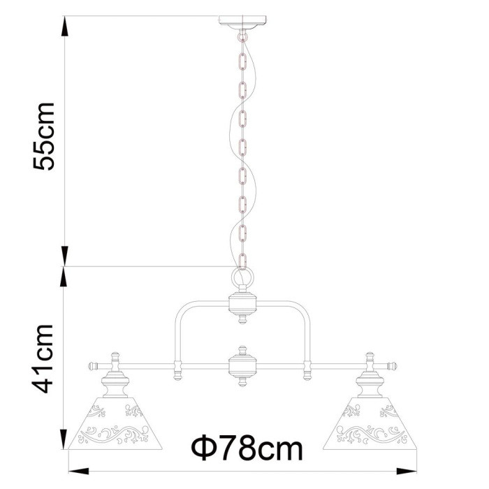 Подвесная люстра Kensington A1511LM-5PB Arte Lamp
