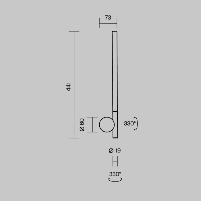 Настенный светильник Rotera MOD432WL-L6B3K Maytoni