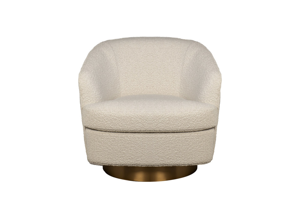 Кресло поворотное букле бежевое