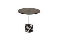 Столик журнальный стекло/черный мрамор