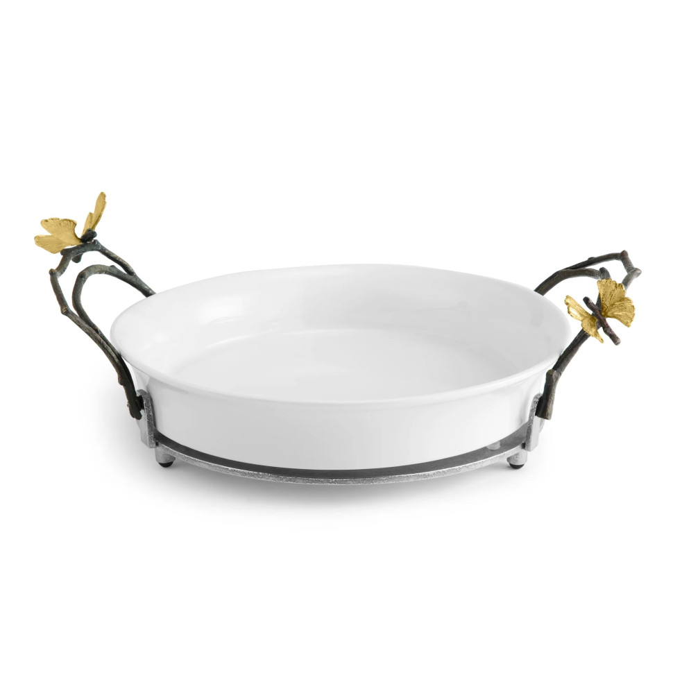 Блюдо Michael Aram "Butterfly Ginkgo", круглое, 27 см, фарфор