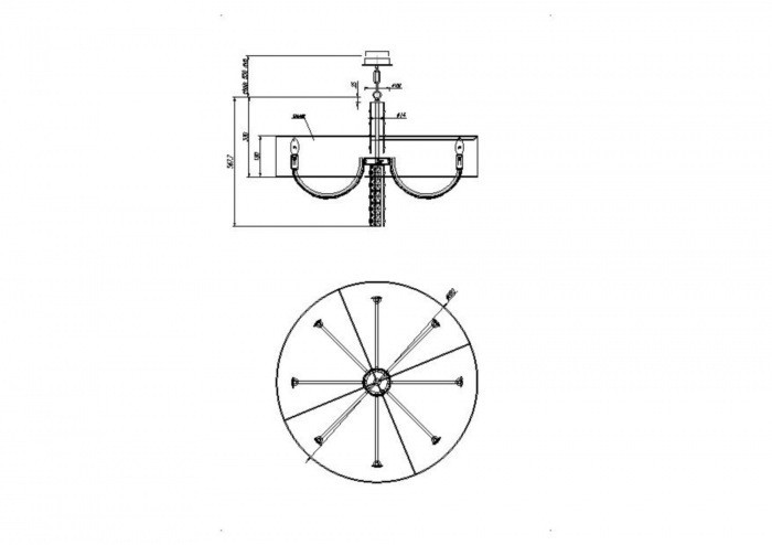 Подвесная люстра Talento DIA008PL-08CH Maytoni