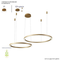 Подвесной светодиодный светильник Crystal Lux Fortuna SP123W Led Gold