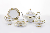 Сервиз чайный Weimar Porzellan на 6 персон "Симфония золотая", 21 предмет, подарочный