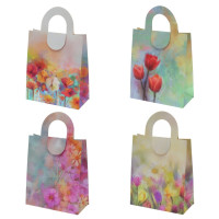 Пакет подарочный M (бумага 250г/м2, блок 12шт), L21 W10 H34 см, 4в.