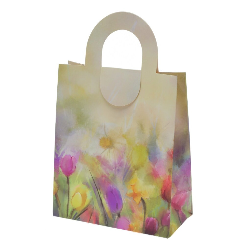 Пакет подарочный M (бумага 250г/м2, блок 12шт), L21 W10 H34 см, 4в.