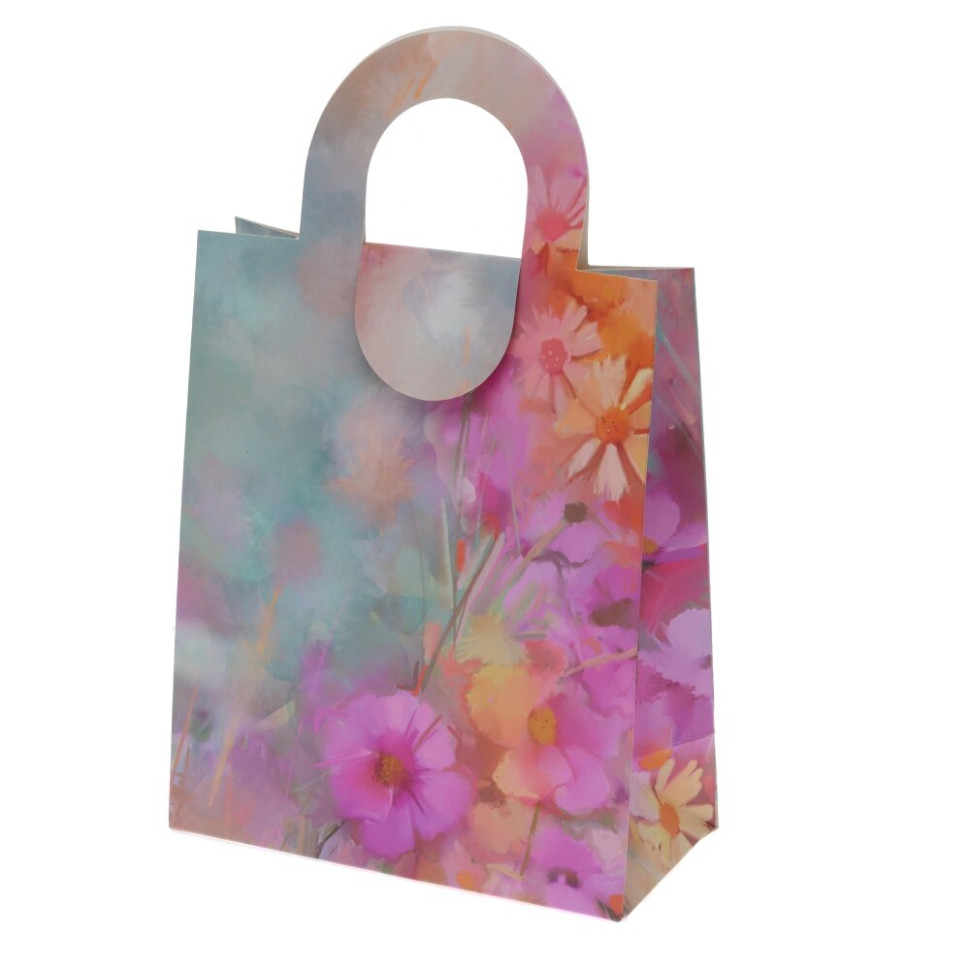 Пакет подарочный M (бумага 250г/м2, блок 12шт), L21 W10 H34 см, 4в.