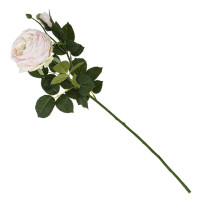 Цветок искусственный с каплями росы "Роза", L13 W14 H64 см