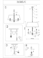 Подвесная люстра 31500 31505/C Newport
