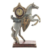 Фигурка декоративная "Лошадь" с часами  D8см, (AAx1 н/п), L31,5 W14 H45,5 см