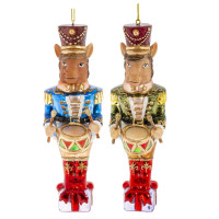 Украшение новогоднее "Лошадь", L5 W5 H17 см, 2в.