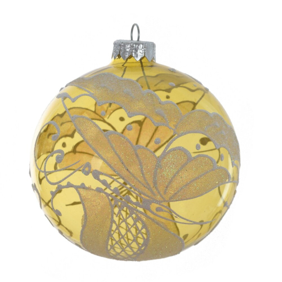 Украшение новогоднее "Шар" (блок 4 шт), L10 W10 H11 см, (в ассорт.)