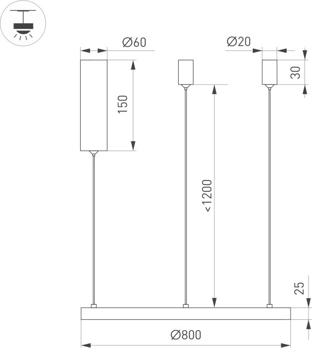 Подвесной светильник CONGO 046248 Arlight