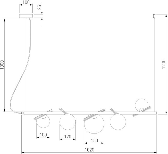 Подвесной светильник Salut 50382/5 Eurosvet