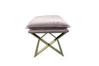 Пуф велюровый розовый/золото Пуф велюровый розовый/золото