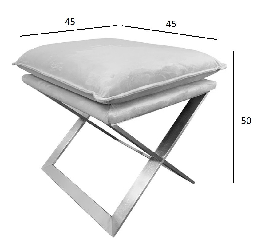 Пуф велюровый розовый/золото