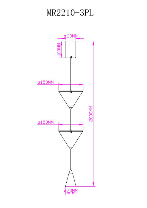 Подвесной светильник Maretta MR2210-3PL MyFar