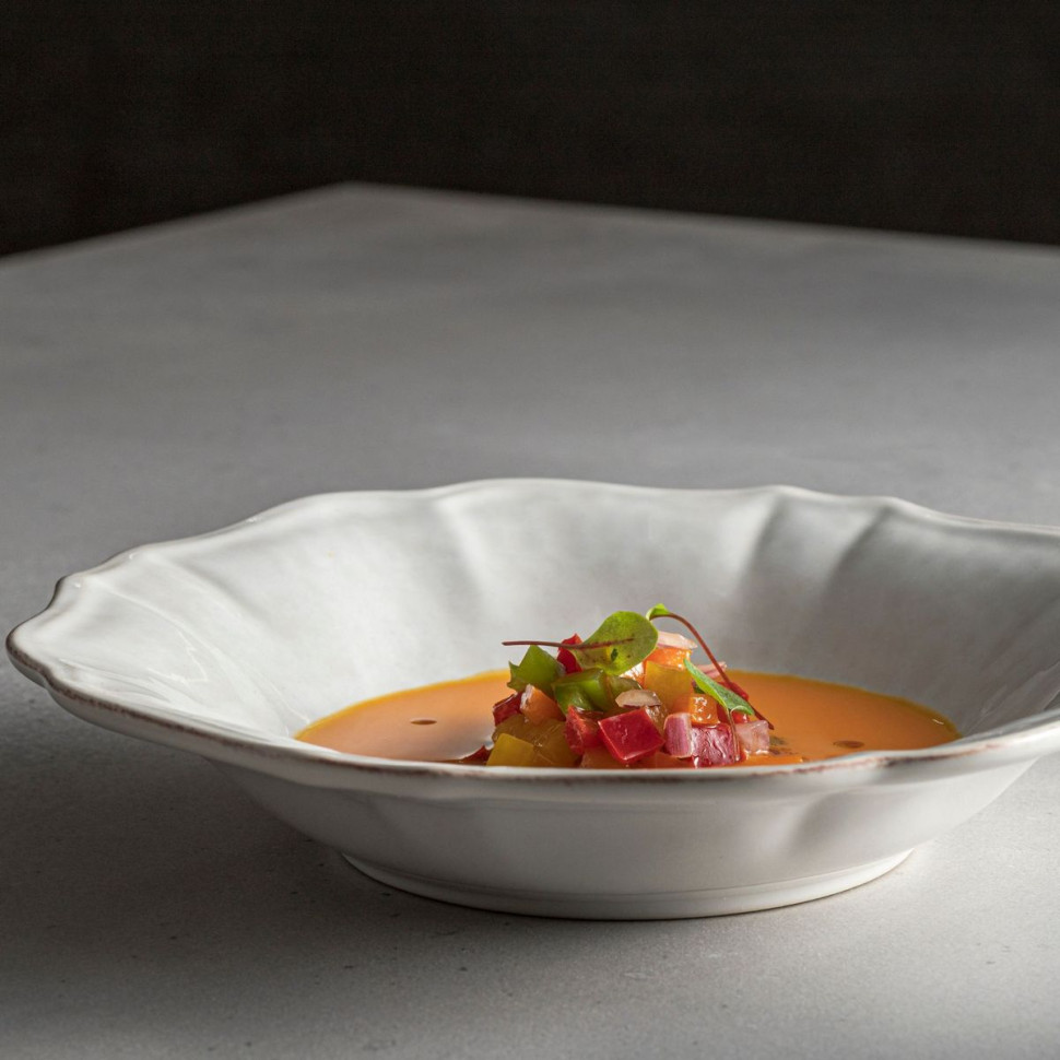 Тарелка глубокая 24см."Impressions" белая