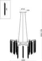 Подвесная люстра Mineral FR1010PL-06G Freya