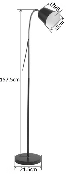 Торшер  00301-0.6-01D BK Reluce