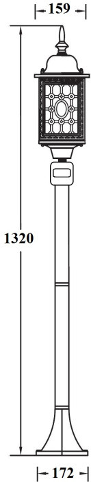 Наземный фонарь LONDON S 64806S PIR Bl Oasis Light