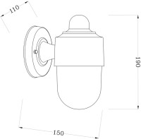 Настенный светильник уличный 30008 30008W/01 Escada