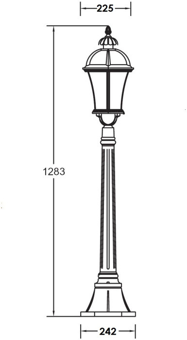 Наземный фонарь ROMA L 95207L W Oasis Light